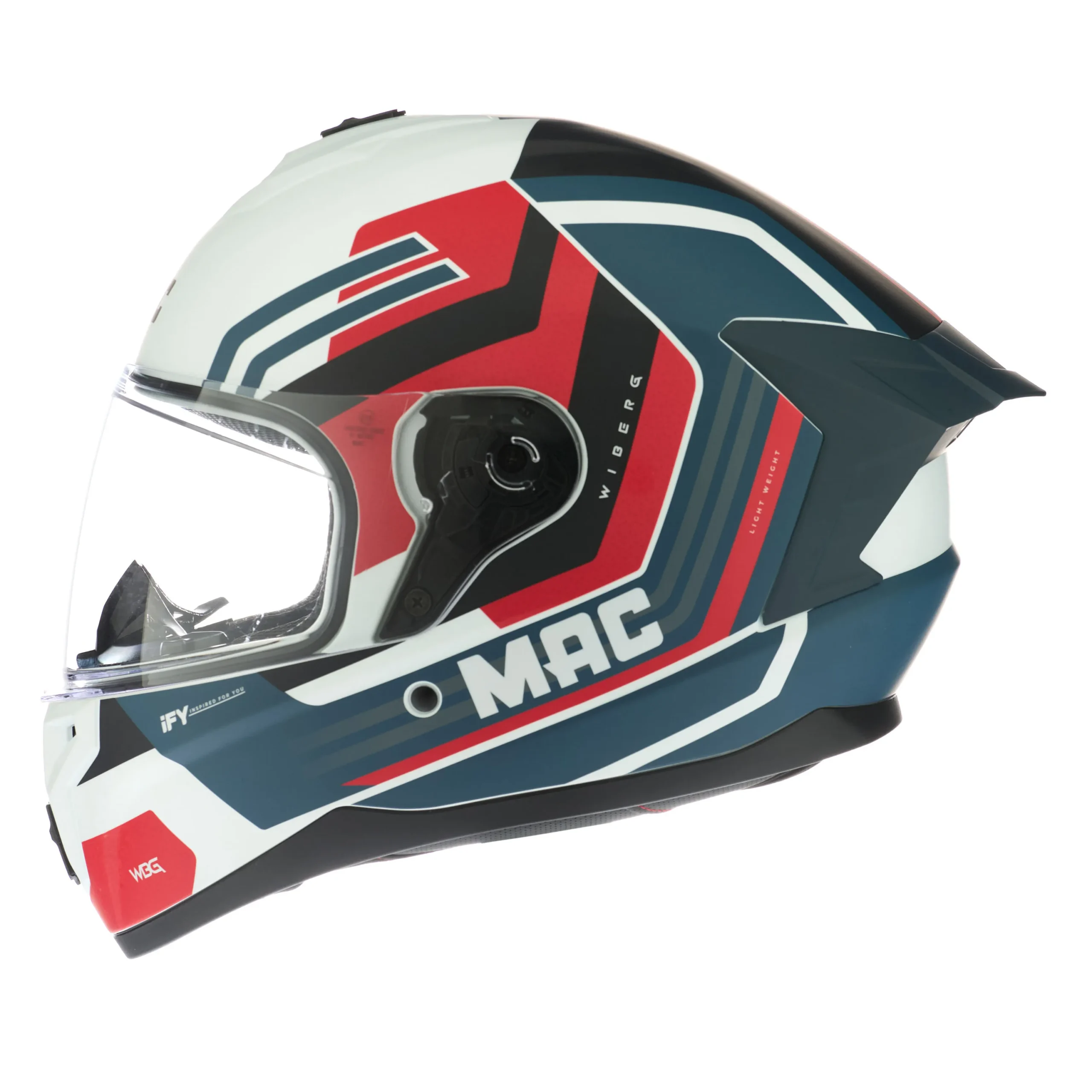 CASCO MAC VOLT 070 WIBERG VISOR EXTRA / Rojo / Azul / Mate - Imagen 4