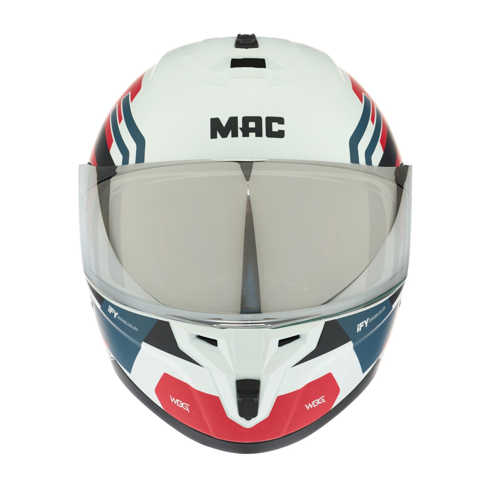 CASCO MAC VOLT 070 WIBERG VISOR EXTRA / Rojo / Azul / Mate - Imagen 7