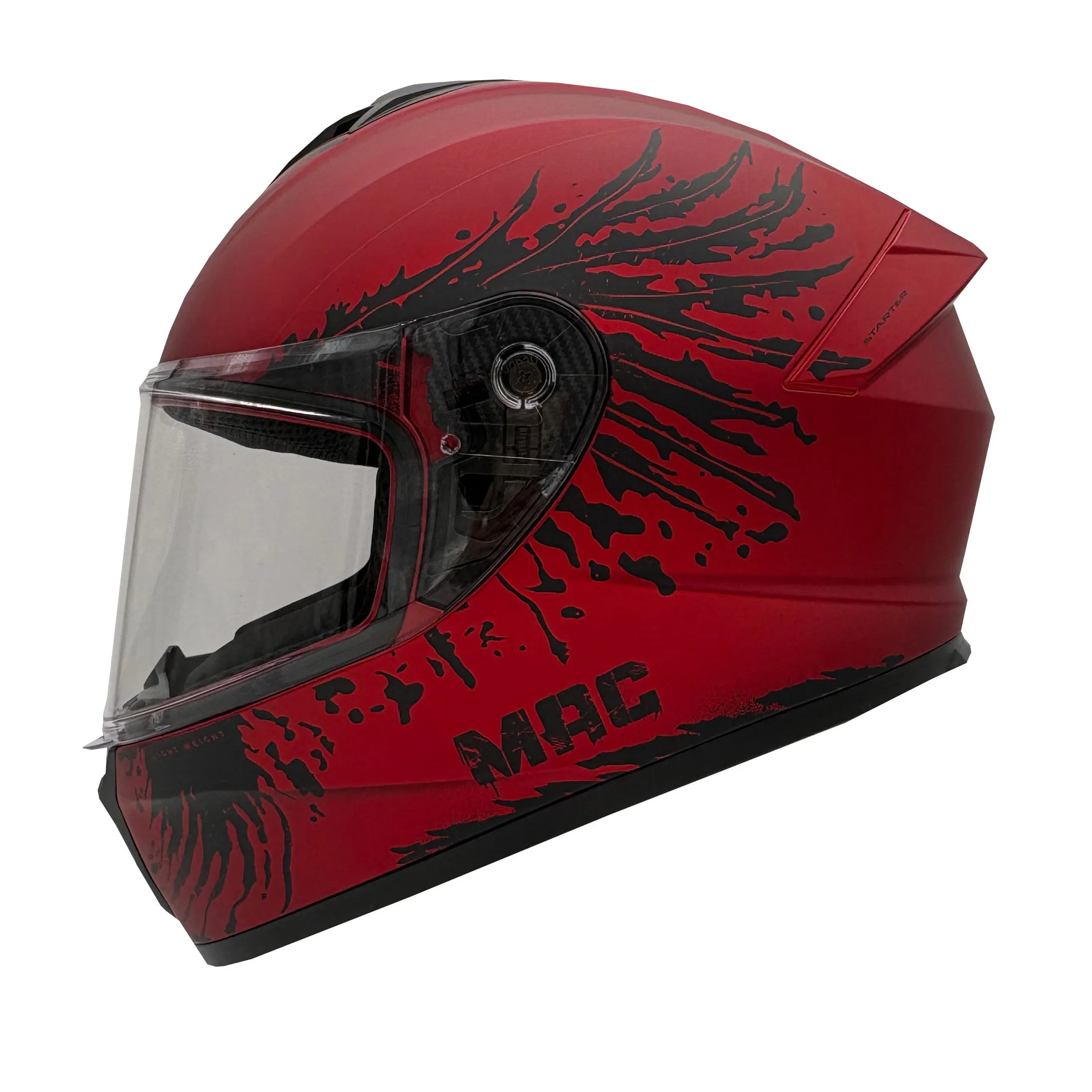 CASCO MAC 801 STARTER FENIX Rojo / Negro / Mate - Imagen 4