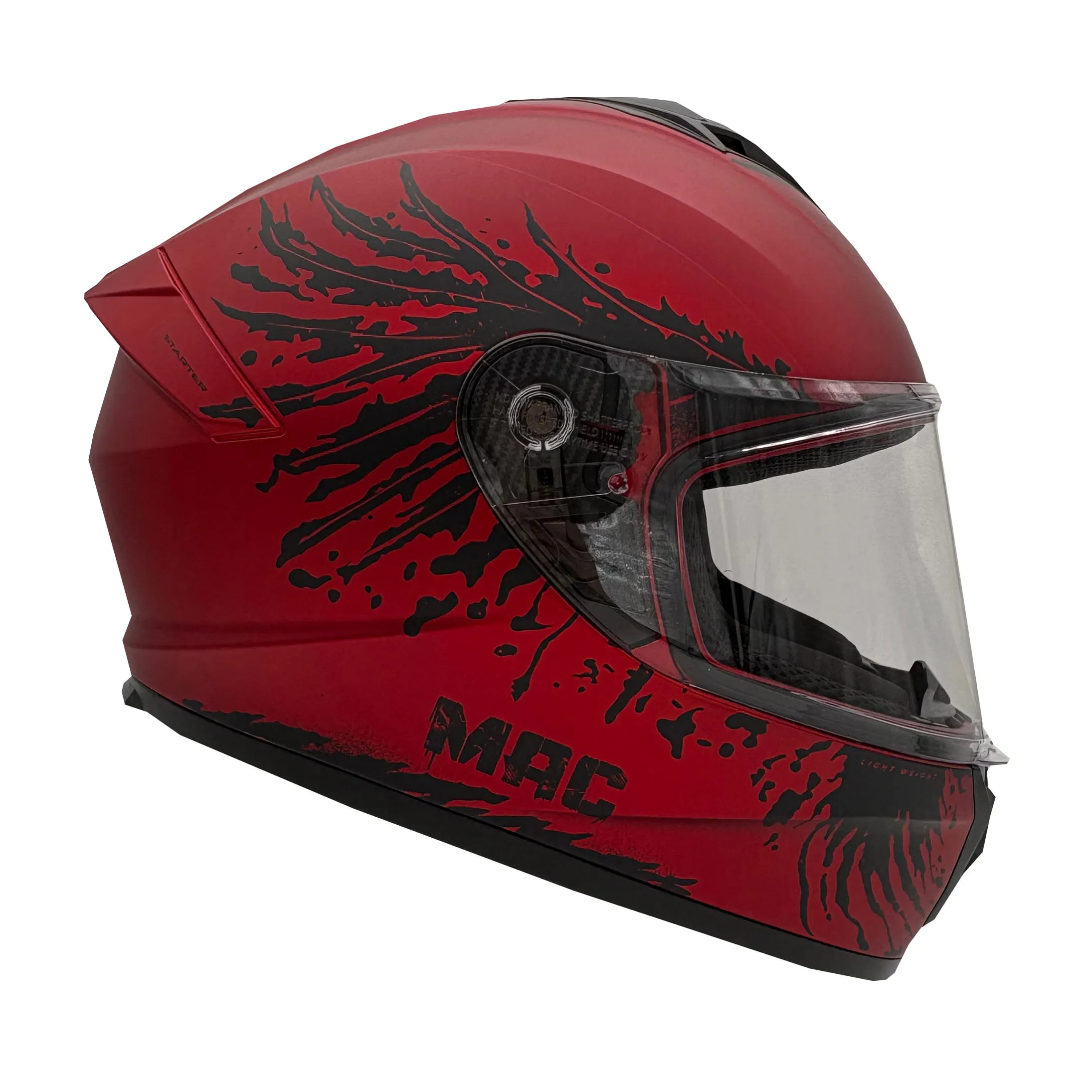 CASCO MAC 801 STARTER FENIX Rojo / Negro / Mate - Imagen 6