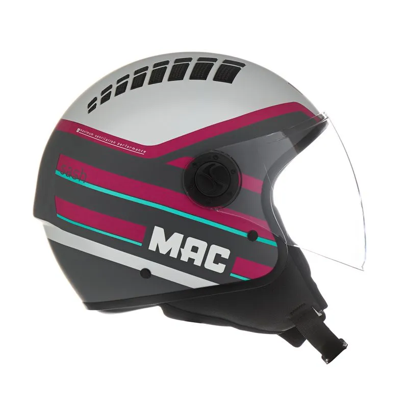 CASCO MAC 230 ADDAX SASH Gris / Rosa / Mate - Imagen 4