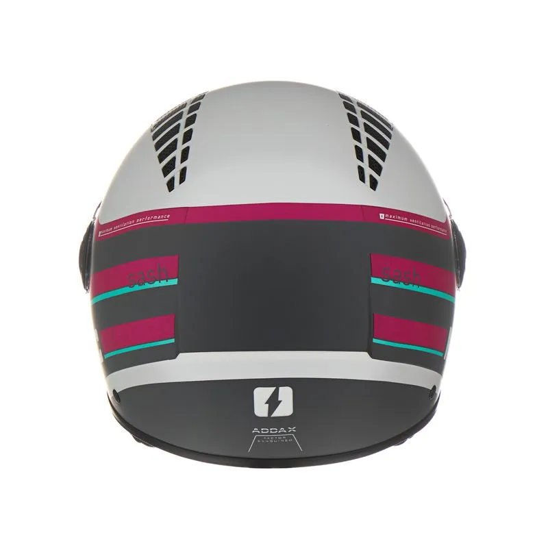CASCO MAC 230 ADDAX SASH Gris / Rosa / Mate - Imagen 6