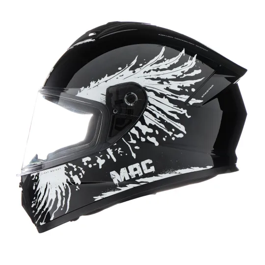 CASCO MAC 801 STARTER FENIX Negro / Blanco / Brillo - Imagen 2