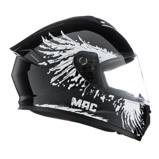 CASCO MAC 801 STARTER FENIX Negro / Blanco / Brillo - Imagen 3