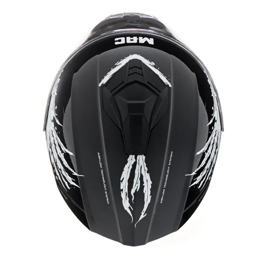 CASCO MAC 801 STARTER FENIX Negro / Blanco / Brillo - Imagen 5