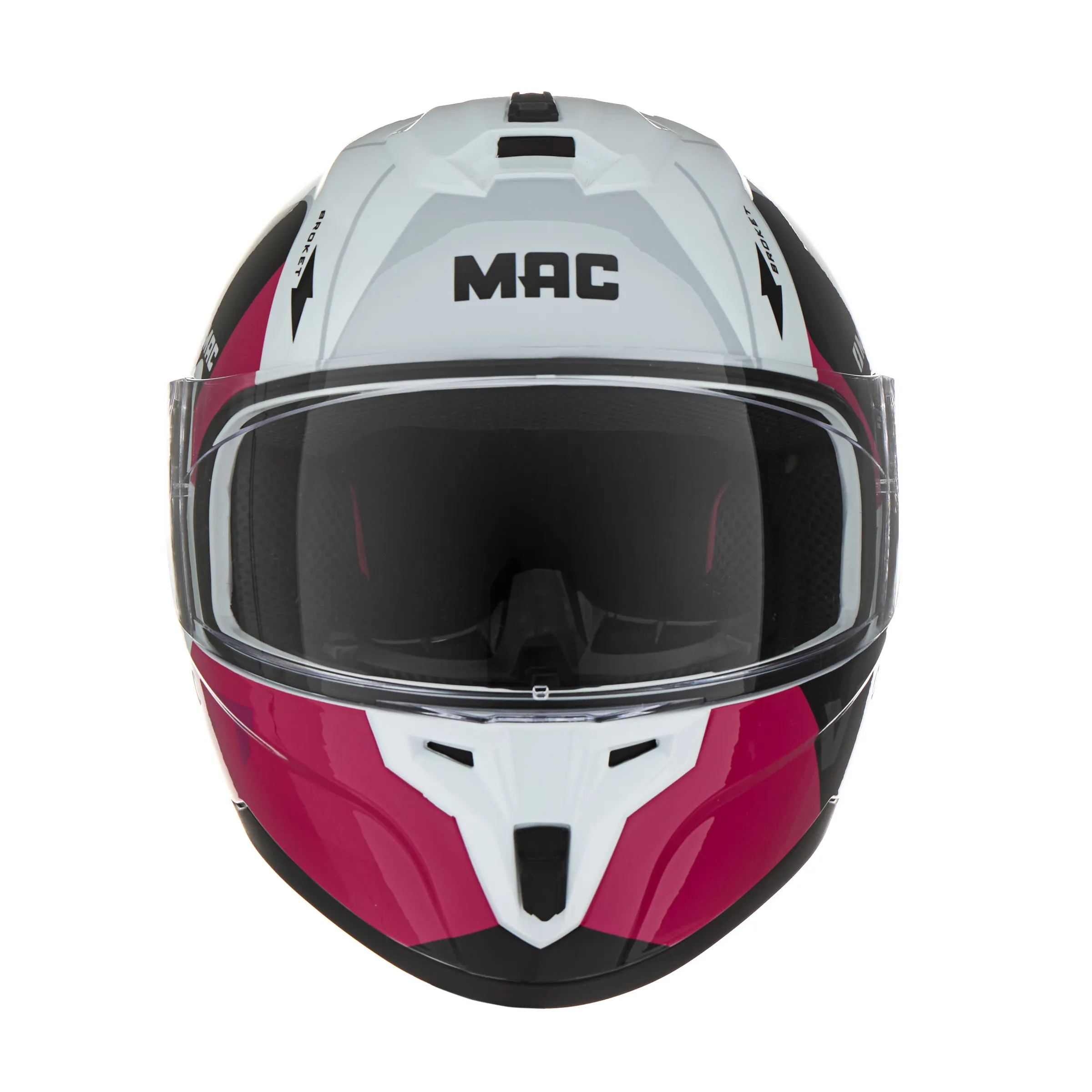 CASCO MAC 070 VOLT BROKET Blanco / Rosa / Brillo - Imagen 2