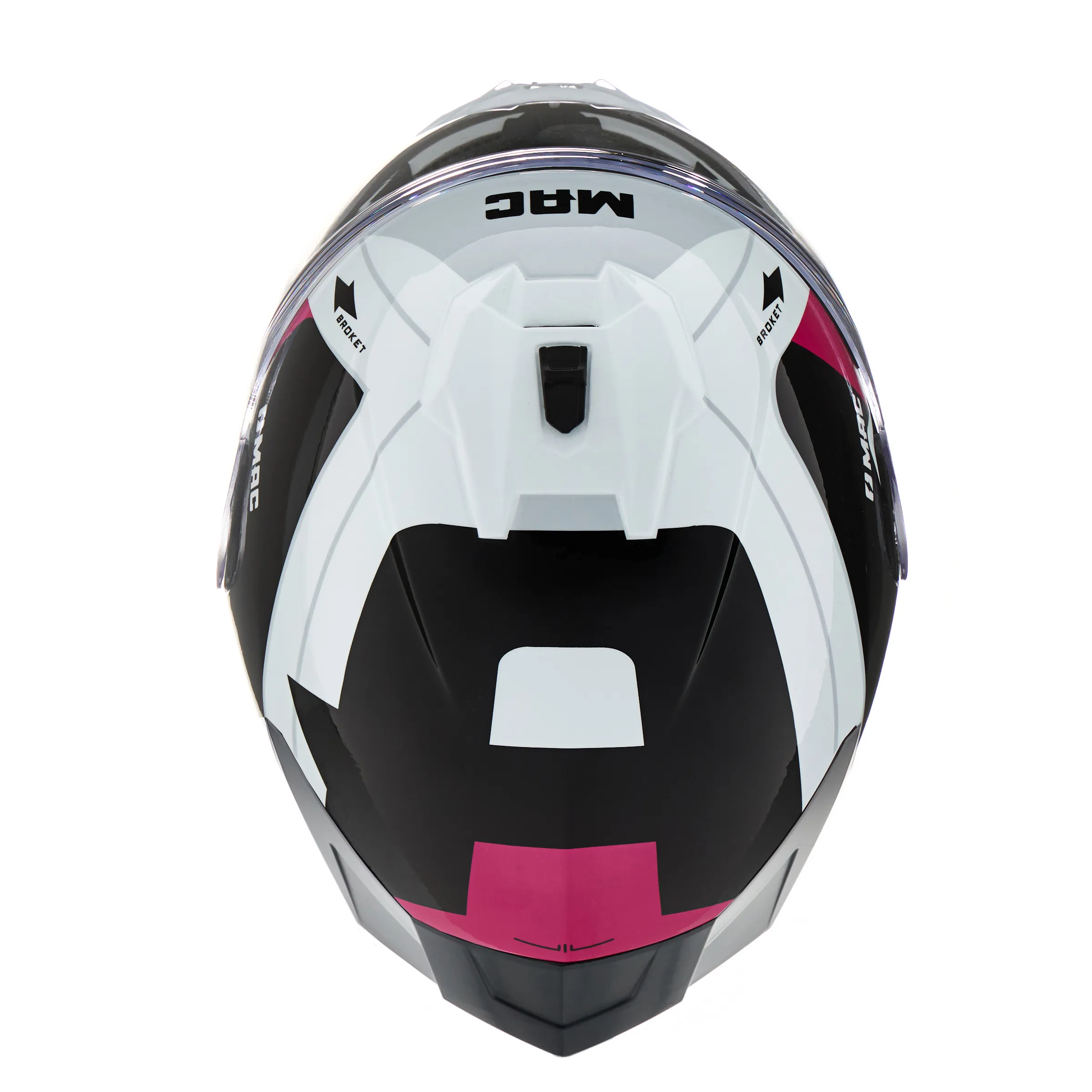 CASCO MAC 070 VOLT BROKET Blanco / Rosa / Brillo - Imagen 6