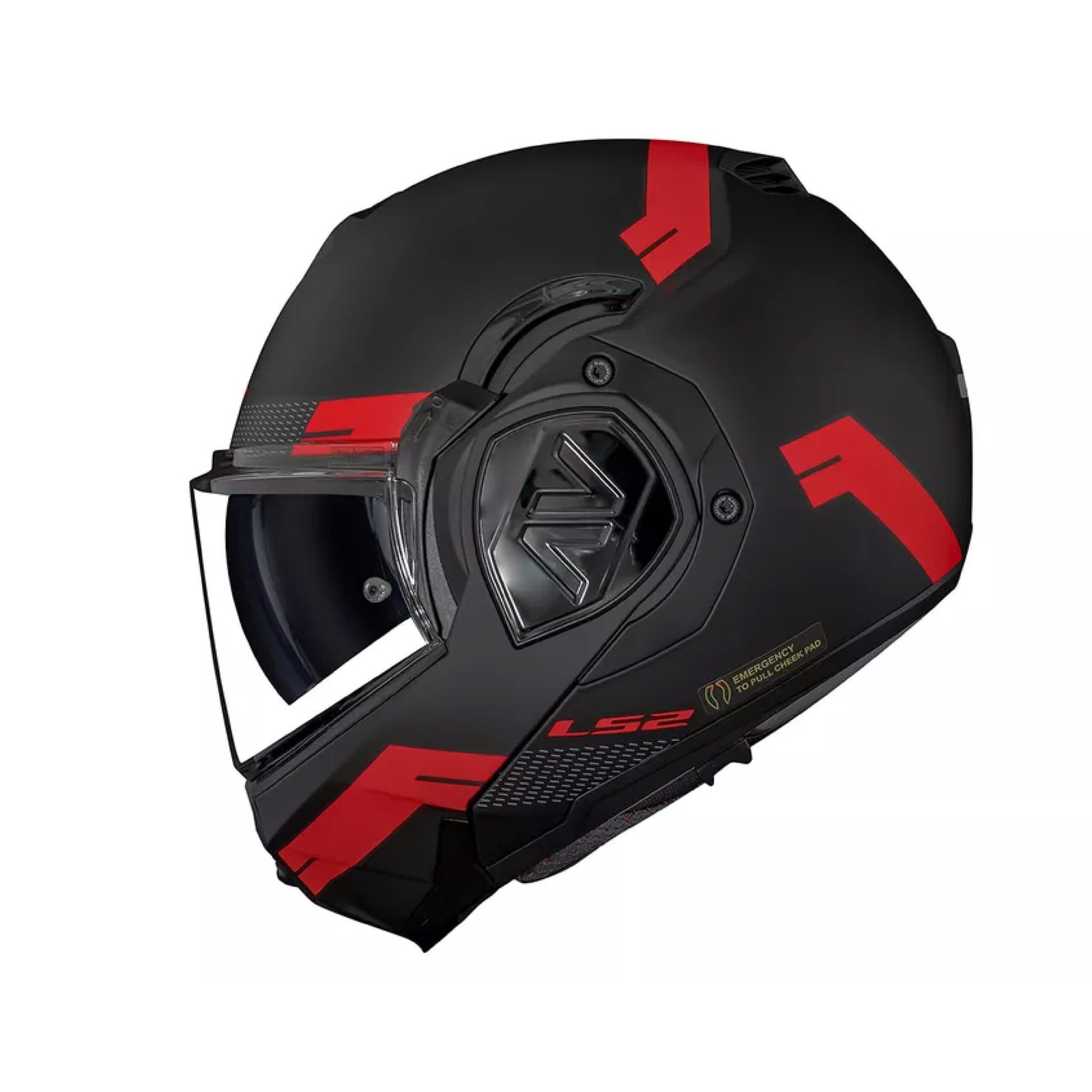 CASCO LS2 906 ADVANT BEND Negro / Rojo / Mate - Imagen 2