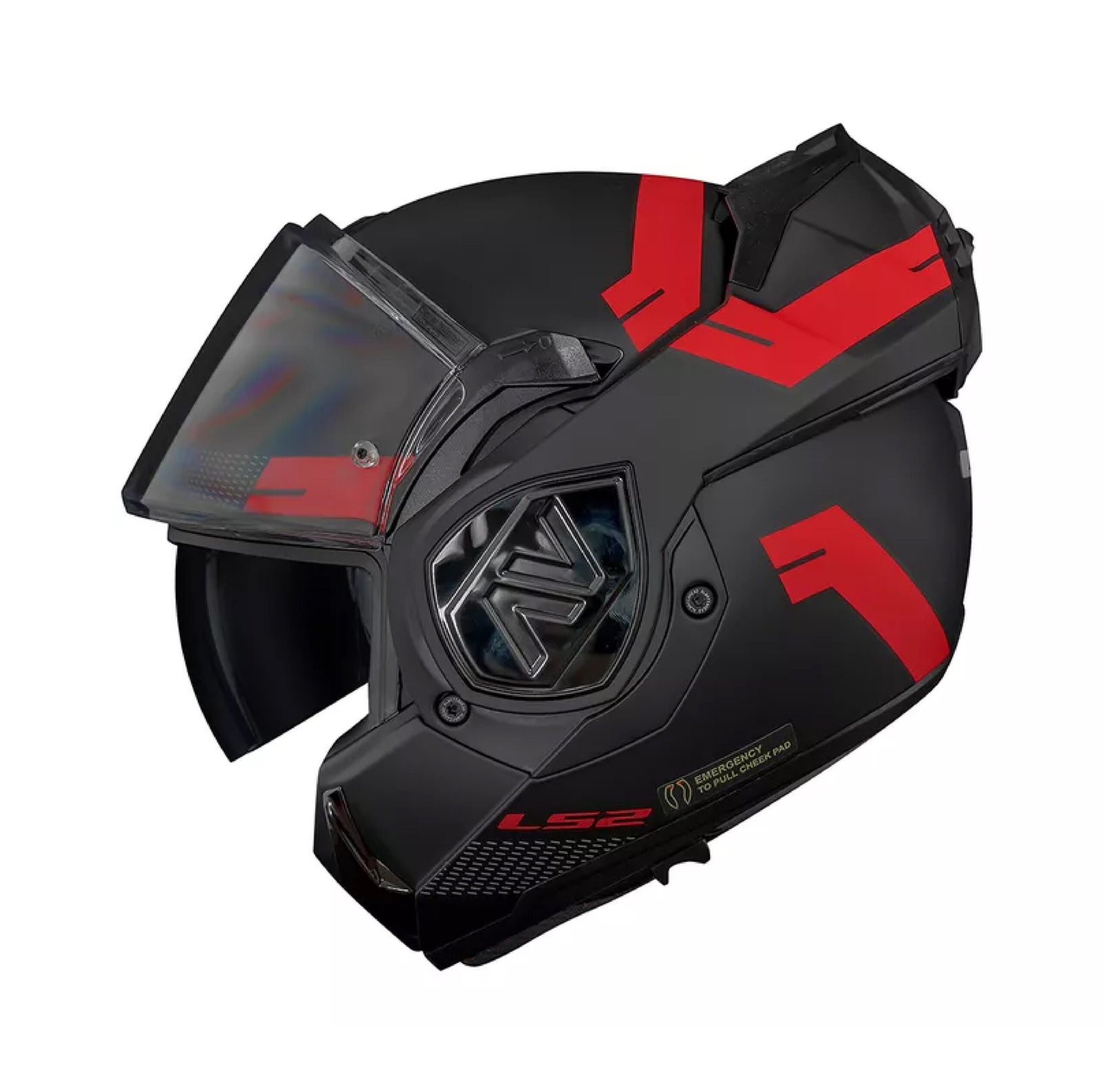 CASCO LS2 906 ADVANT BEND Negro / Rojo / Mate - Imagen 3