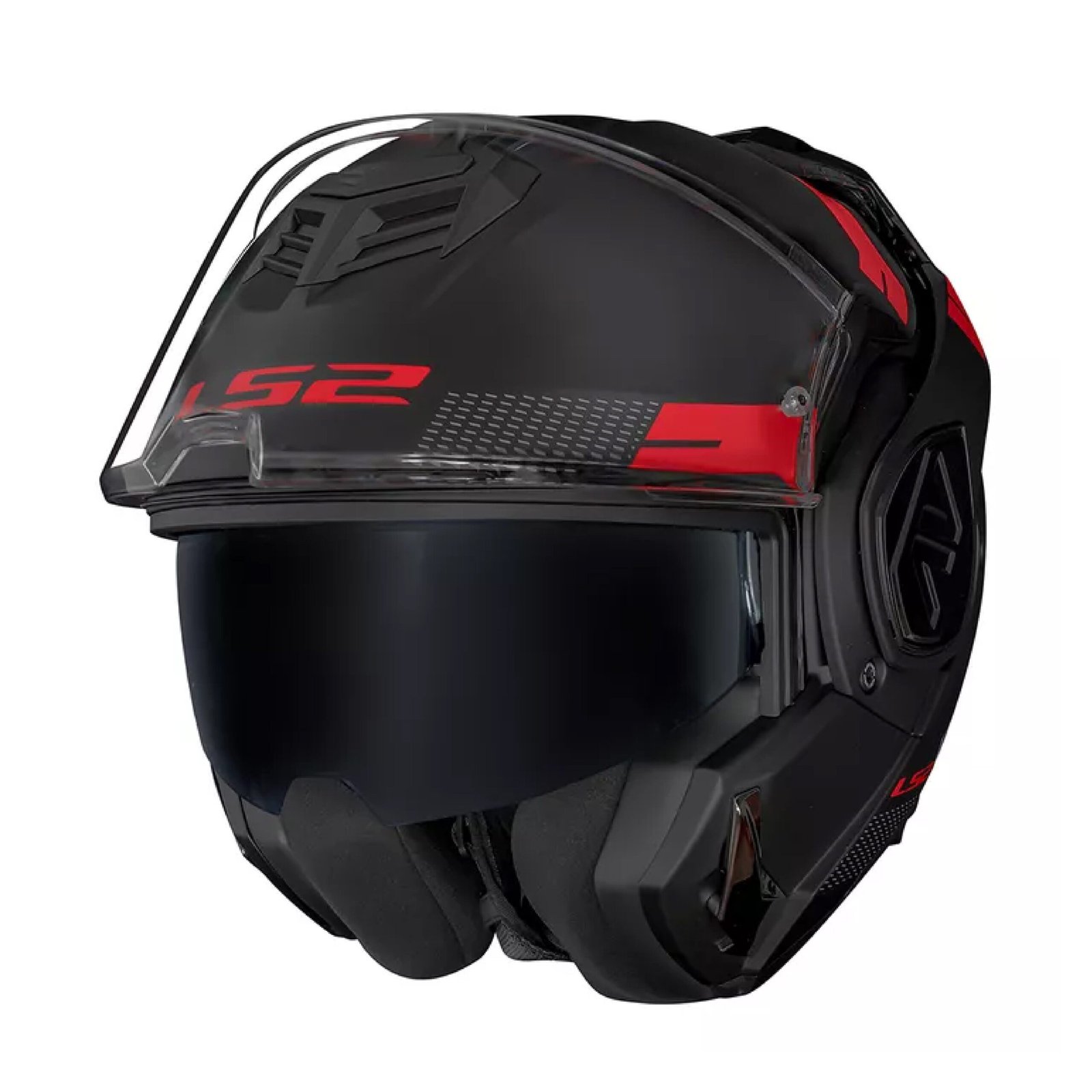 CASCO LS2 906 ADVANT BEND Negro / Rojo / Mate