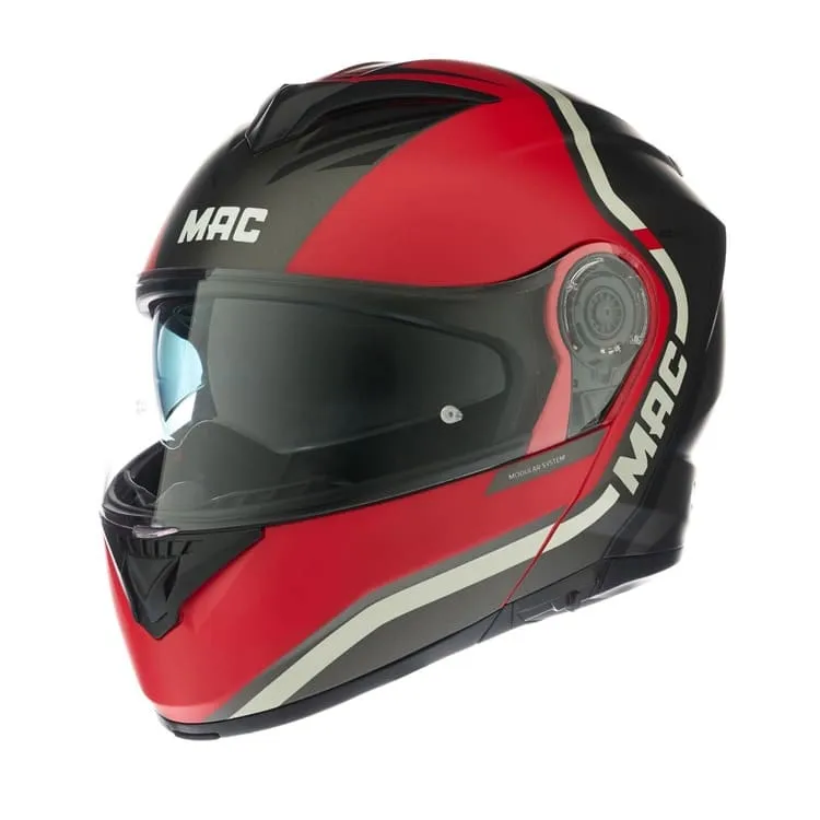 CASCO MAC 908 ROCK Albarn Negro / Rojo / Mate - Imagen 2