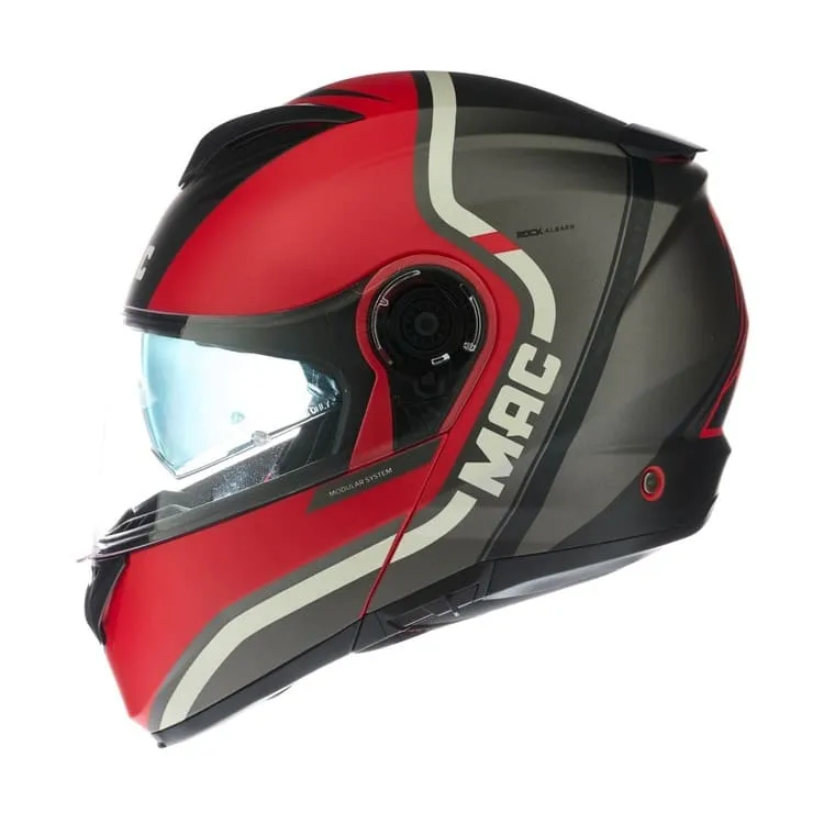 CASCO MAC 908 ROCK Albarn Negro / Rojo / Mate - Imagen 3