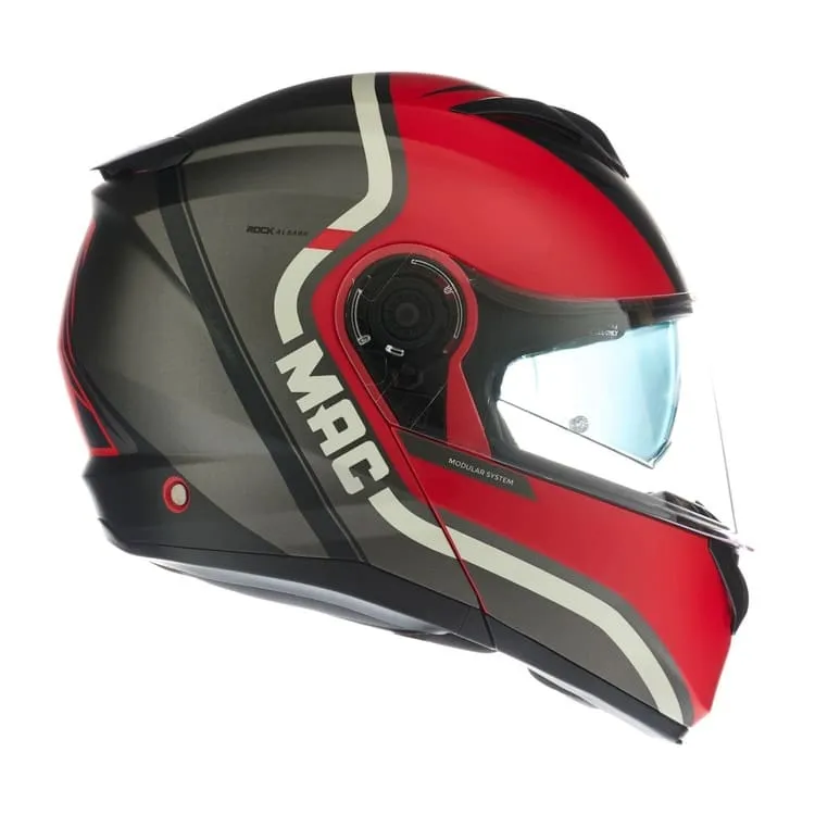CASCO MAC 908 ROCK Albarn Negro / Rojo / Mate - Imagen 4