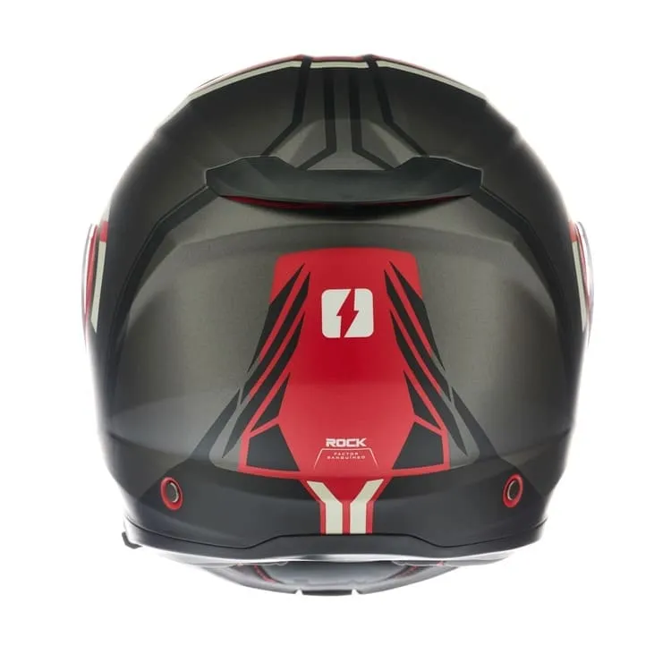 CASCO MAC 908 ROCK Albarn Negro / Rojo / Mate - Imagen 5