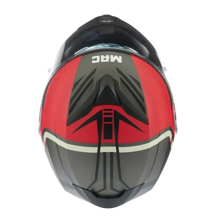 CASCO MAC 908 ROCK Albarn Negro / Rojo / Mate - Imagen 6