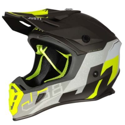 [J38076] CASCO JUST1 J38 KORNER FLUO YELLOW - TITANIUM XL